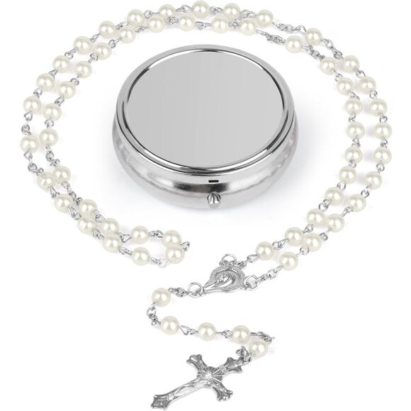 Beautifully Crafted Pearl Catholic Prayer Beads - Perfect Gift for All Occasions - Picture 1 of 7
